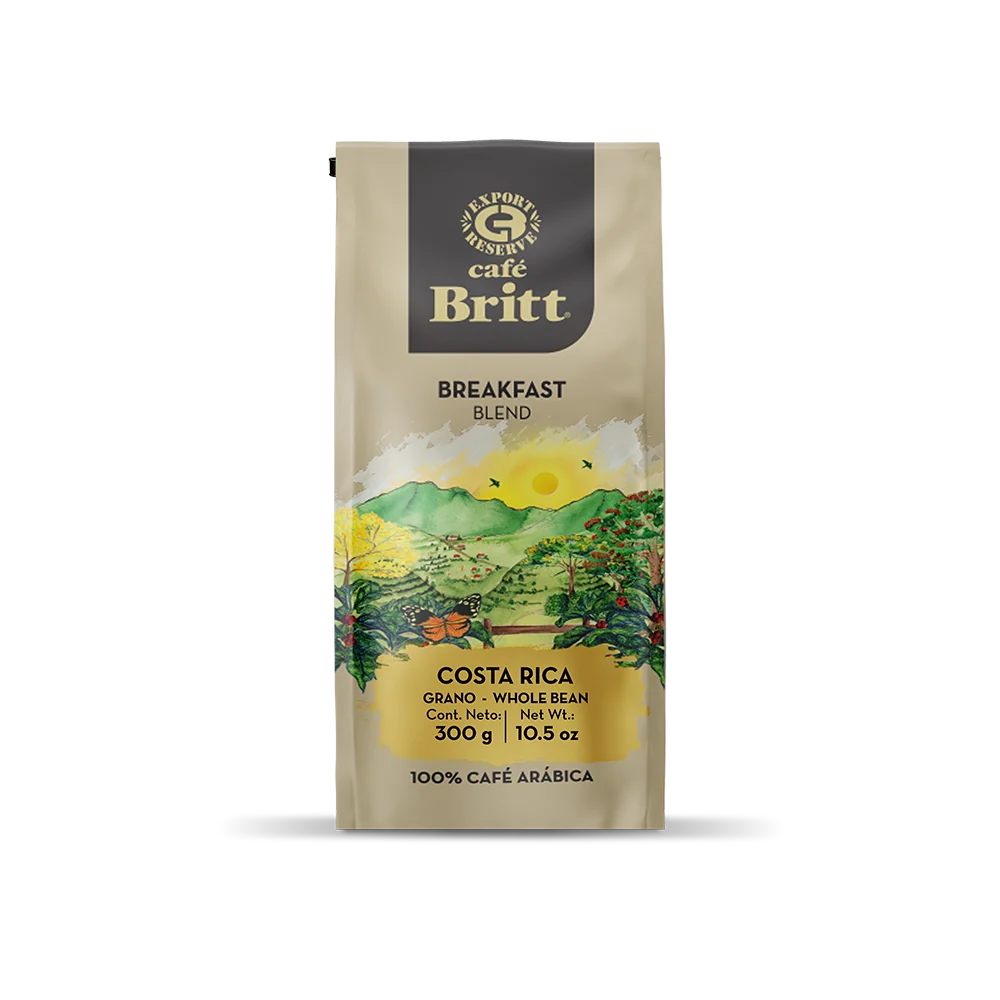 COSTA RICAN BREAKFAST BLEND COFFEE, WHOLE BEAN 300g